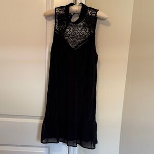 Abercrombie and Fitch Black Crochet Sleeveless Dress